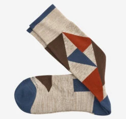 First In Comfort Geometric Colorblock Socks - 04430229
