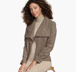 Sleek Wear Store 38 Bonded Faux-Suede Jacket - 04501763-M