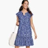 Cap-Sleeve Floral Dress - 04501791-XL -Sleek Wear Store 451791 master