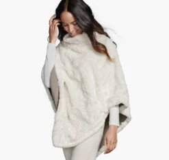 Reversible Faux-Fur Poncho - 04501798