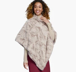 Reversible Faux-Fur Poncho - 04501799