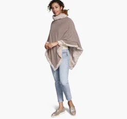Reversible Faux-Fur Poncho - 04501799 -Sleek Wear Store 451799 master 3