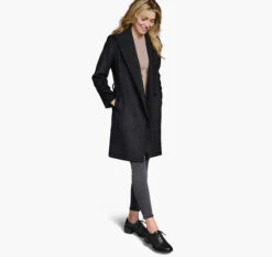 Wool-Blend Coat With Removable Knit Collar - 04501803-L -Sleek Wear Store 451803 master 4