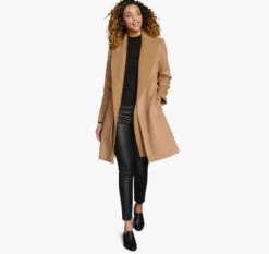 Wool-Blend Coat With Removable Knit Collar - 04501804-L -Sleek Wear Store 451804 master 2