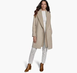 Wool-Blend Coat With Removable Knit Collar - 04501805-L -Sleek Wear Store 451805 master 2