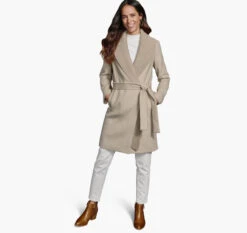 Wool-Blend Coat With Removable Knit Collar - 04501805-L -Sleek Wear Store 451805 master 3