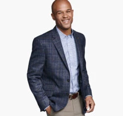 Multi Plaid Blazer - 04901847-S