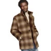 Plaid Wool-Blend Car Coat With Bib - 04903157-XXL -Sleek Wear Store 493157 master