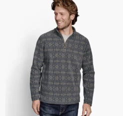 Printed Fleece Quarter-Zip - 07405555-3XL