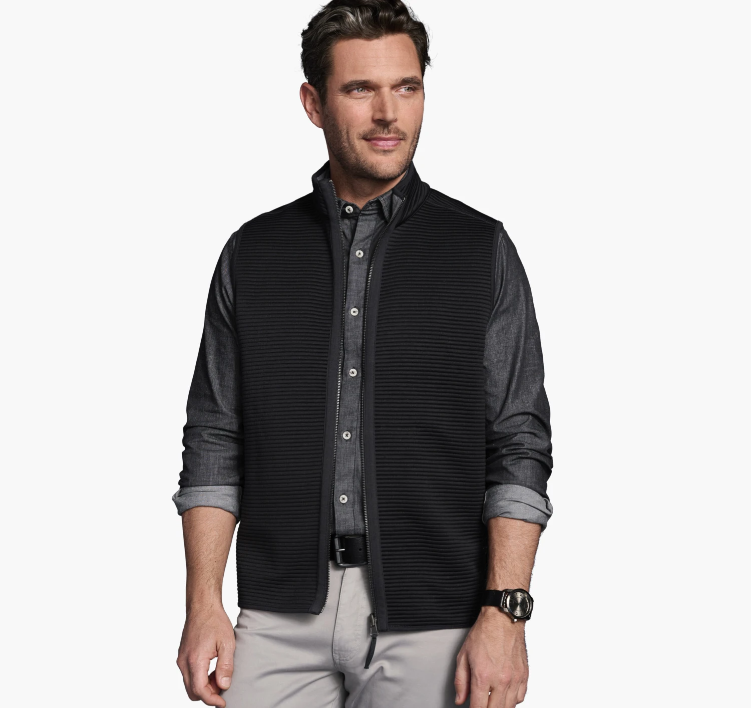 Reversible Channel Quilted Vest - 07405917-M 4 Reversible Channel Quilted Vest - 07405917-M - Image 2