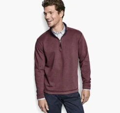 Reversible Solid Quarter-Zip - 07406515-XXL