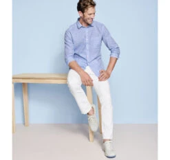 Washed Linen-Blend Shirt - 07408626-XXL -Sleek Wear Store 748626 master 2