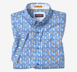 Printed Cotton Short-Sleeve Shirt - 07409273-L-R -Sleek Wear Store 749273 master 2