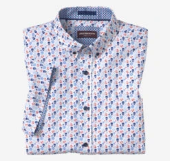 Printed Cotton Short-Sleeve Shirt - 07409276-M-S -Sleek Wear Store 749276 master 2