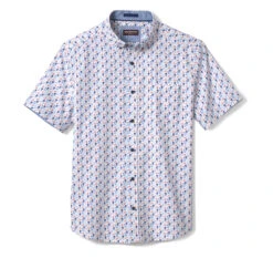 Printed Cotton Short-Sleeve Shirt - 07409276-M-S -Sleek Wear Store 749276 master 3