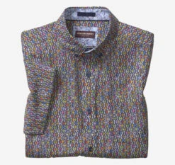 Printed Cotton Short-Sleeve Shirt - 07409278-L -Sleek Wear Store 749278 master 3