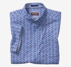 Printed Cotton Short-Sleeve Shirt - 07409279-M-S -Sleek Wear Store 749279 master 3
