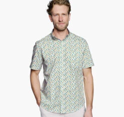 Printed Cotton Short-Sleeve Shirt - 07409280-M-S