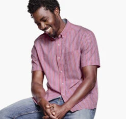 Printed Cotton Short-Sleeve Shirt - 07409285-XXL