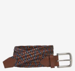 Woven Stretch-Leather Belt - 07507943-36